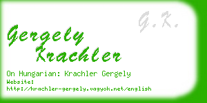 gergely krachler business card